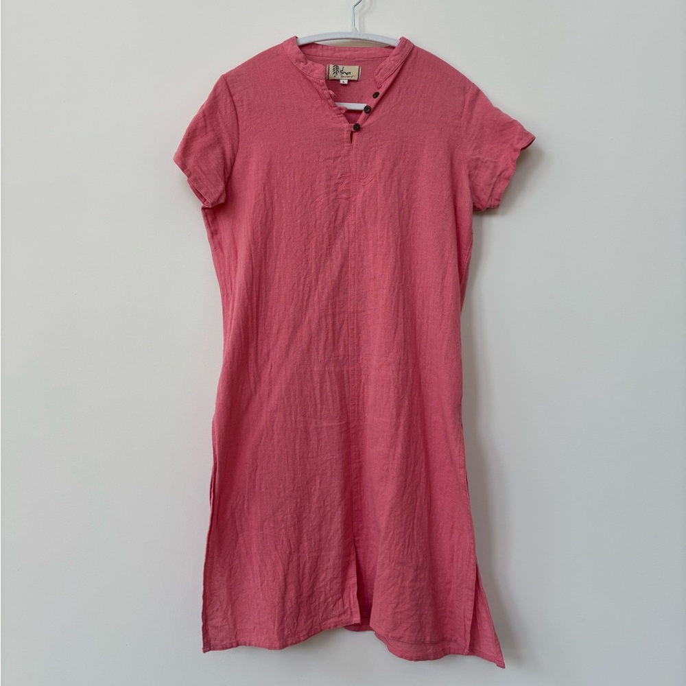 Pink Linen Isha Kurta
